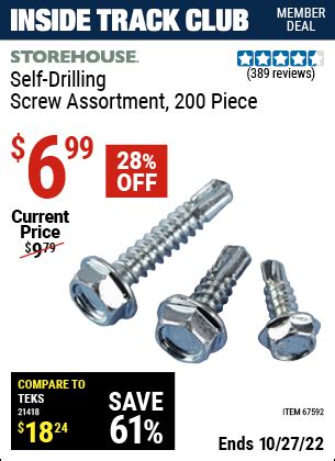 harbor freight self tapping screws